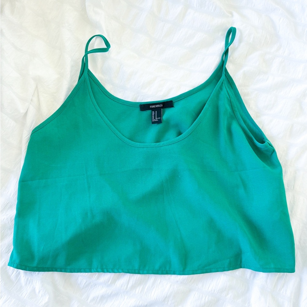 Summer Green Crop Top Tank